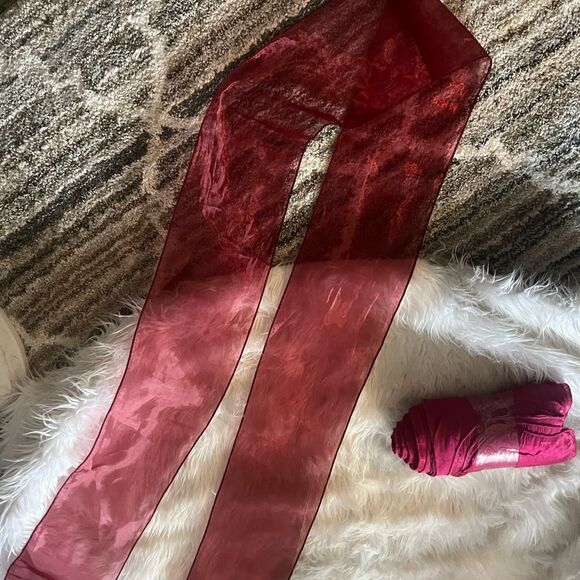 10 pieces  Sheer Organza Ribbon Roll Hot Pink Fabric Craft Decor - Picture 4 of 7